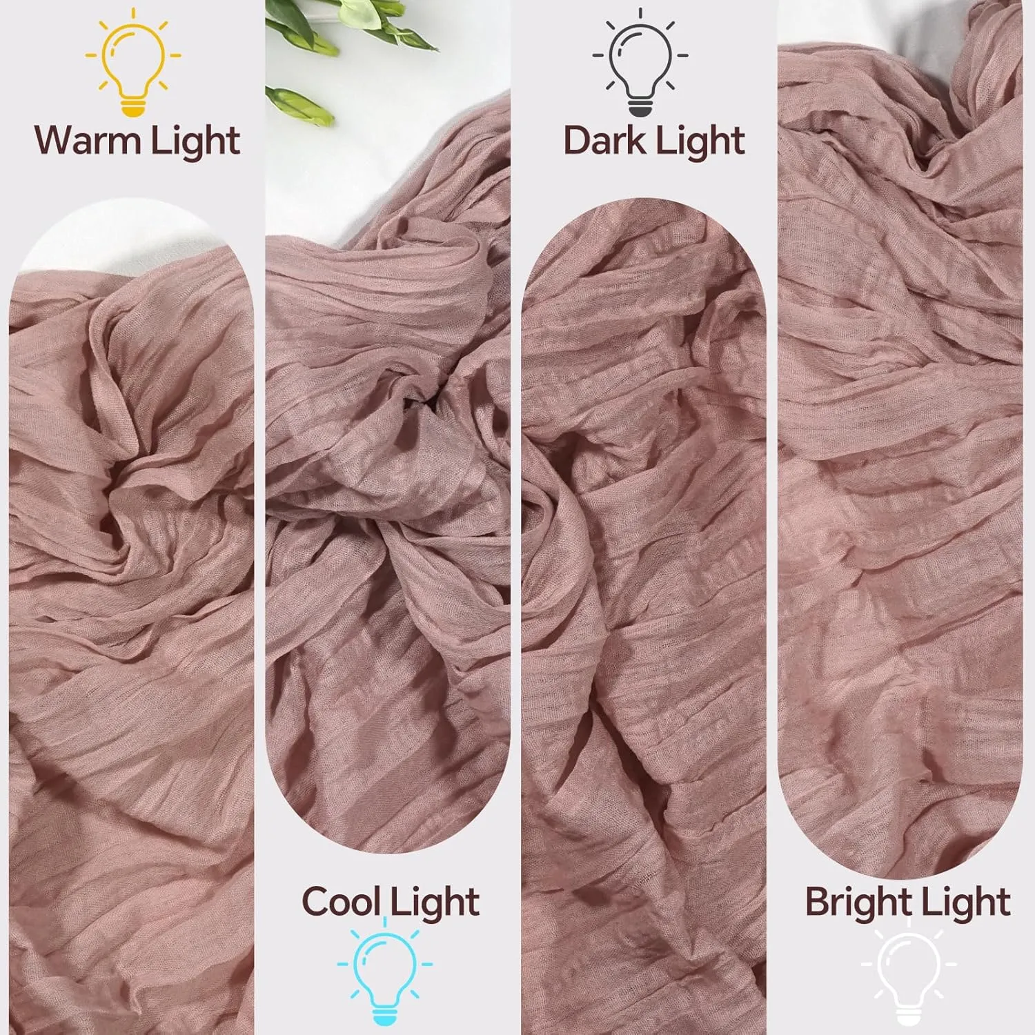 10FT 6 Pack Pink Cheesecloth Table Runner Romantic Boho Rustic Gauze Dusty Pink Summer Cheese Cloth Table Runners 35x120 inchs Decor for Wedding Bridal Baby Shower Party Birthday Home Decorations
