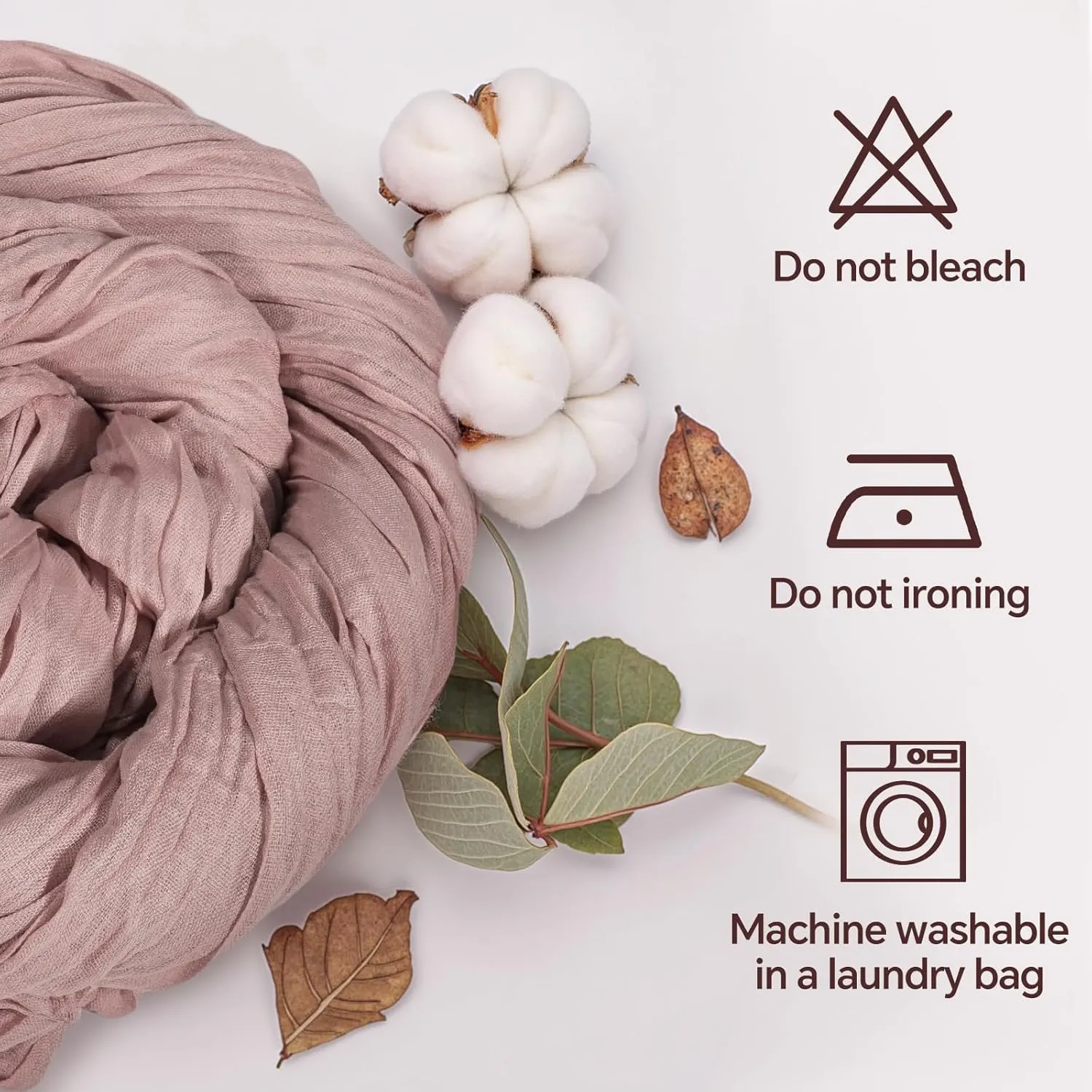 10FT 6 Pack Pink Cheesecloth Table Runner Romantic Boho Rustic Gauze Dusty Pink Summer Cheese Cloth Table Runners 35x120 inchs Decor for Wedding Bridal Baby Shower Party Birthday Home Decorations