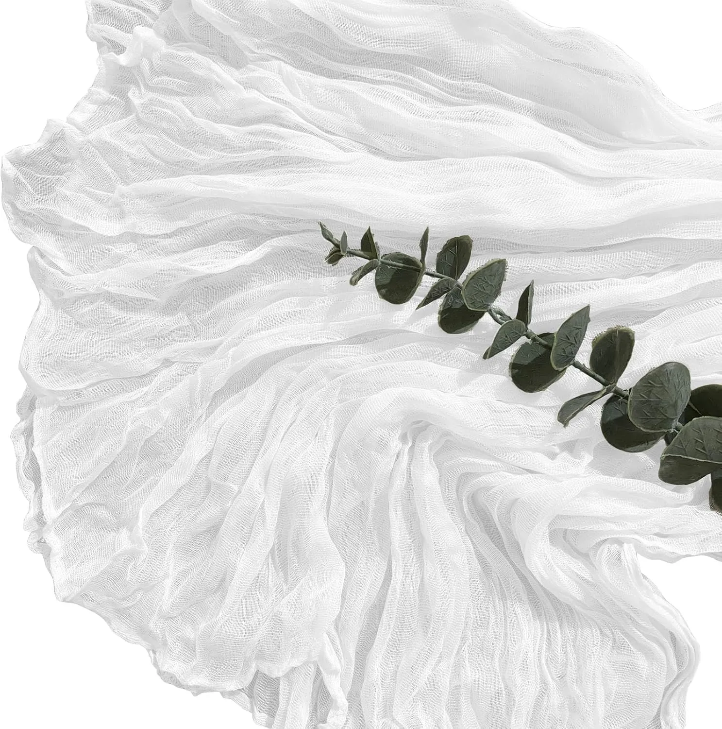12Pack White Table Runner 10Ft Cheesecloth Table Runner Boho Gauze Table Runners Long Cheese Cloth Table Runners for Wedding Party Bridal Shower Thanksgiving Christmas