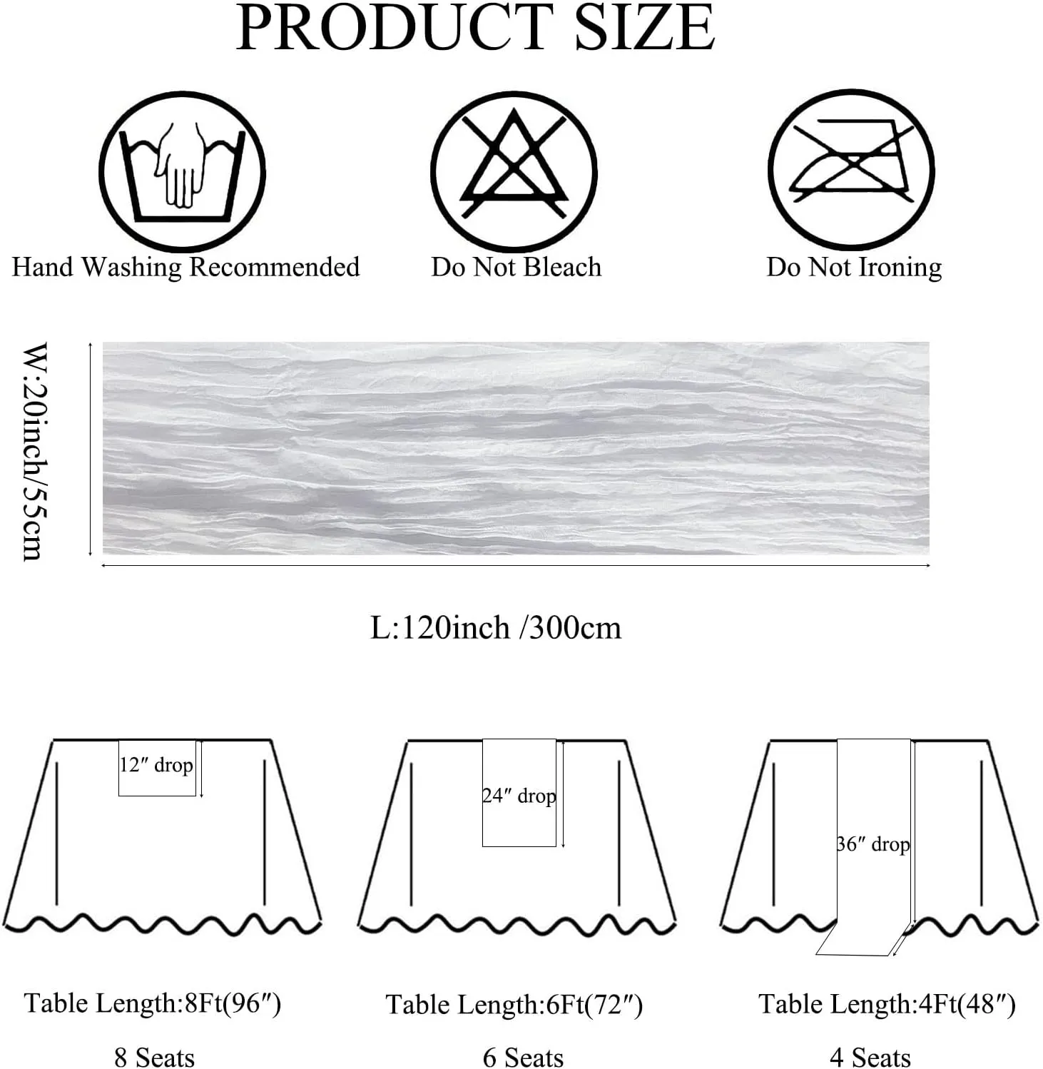 12Pack White Table Runner 10Ft Cheesecloth Table Runner Boho Gauze Table Runners Long Cheese Cloth Table Runners for Wedding Party Bridal Shower Thanksgiving Christmas