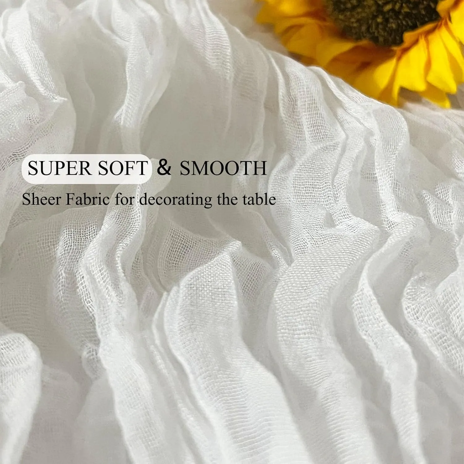12Pack White Table Runner 10Ft Cheesecloth Table Runner Boho Gauze Table Runners Long Cheese Cloth Table Runners for Wedding Party Bridal Shower Thanksgiving Christmas
