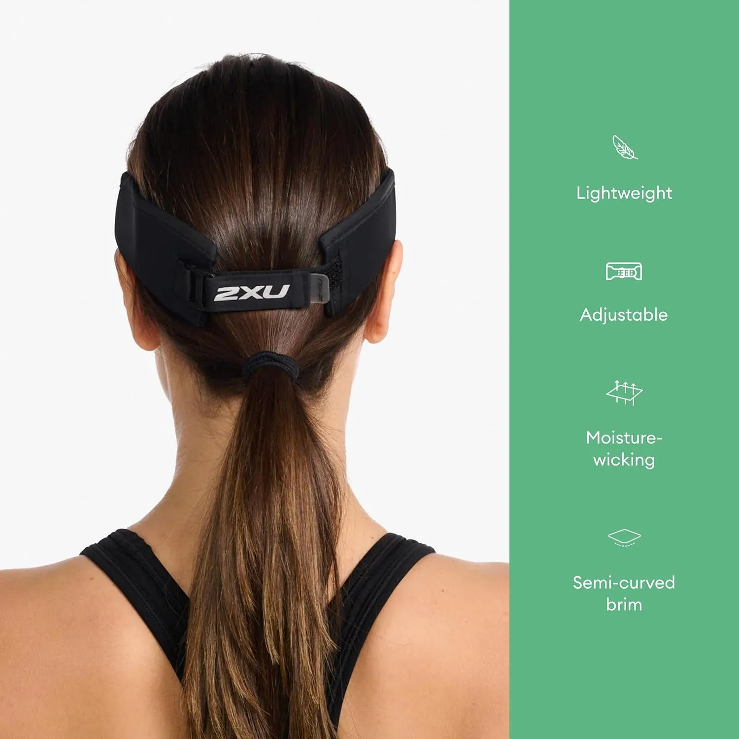 2XU Unisex Packable Run Visor - Lightweight & Adjustable Sun Protection for Runners