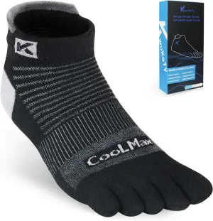 4 Pairs COOLMAX CORE Lightweight Sport Toe Running Ankle Socks