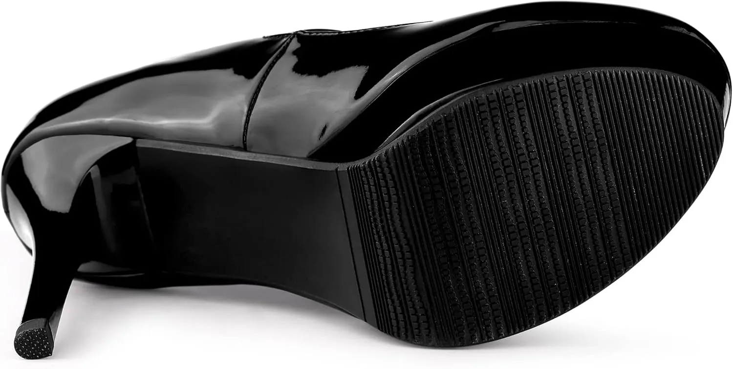 Allegra K Women's Platform Mary Jane Pumps Ankle Strap Stiletto High Heels Dress Shoes
