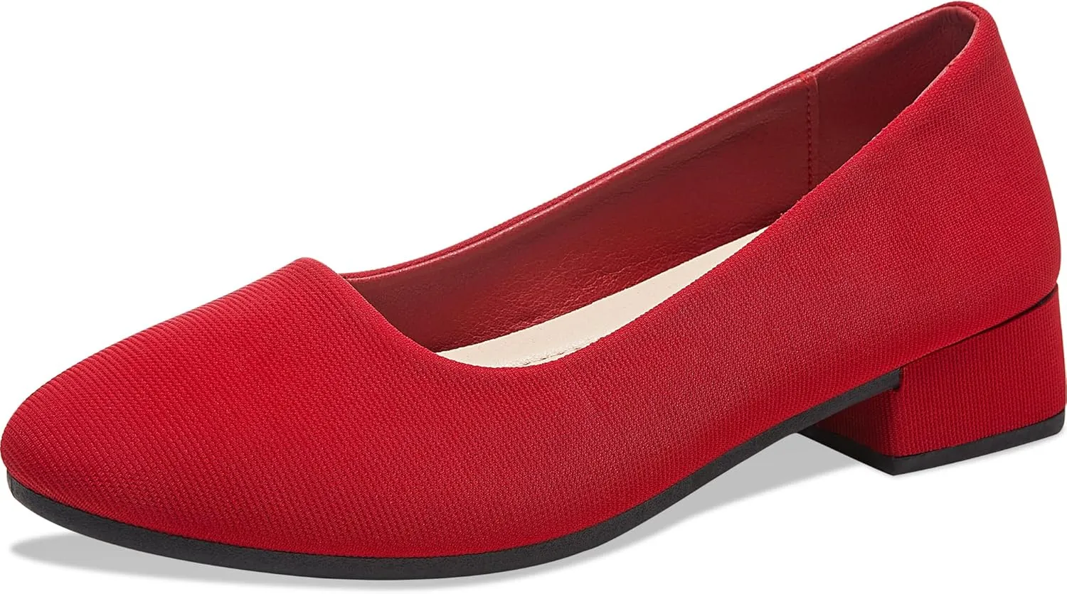 ALTOCIS Women’s Low Block Chunky Heels Pumps Ladies Elegant Closed Round Toe Pumps Shoes Low Platform Office Pumps Shoes