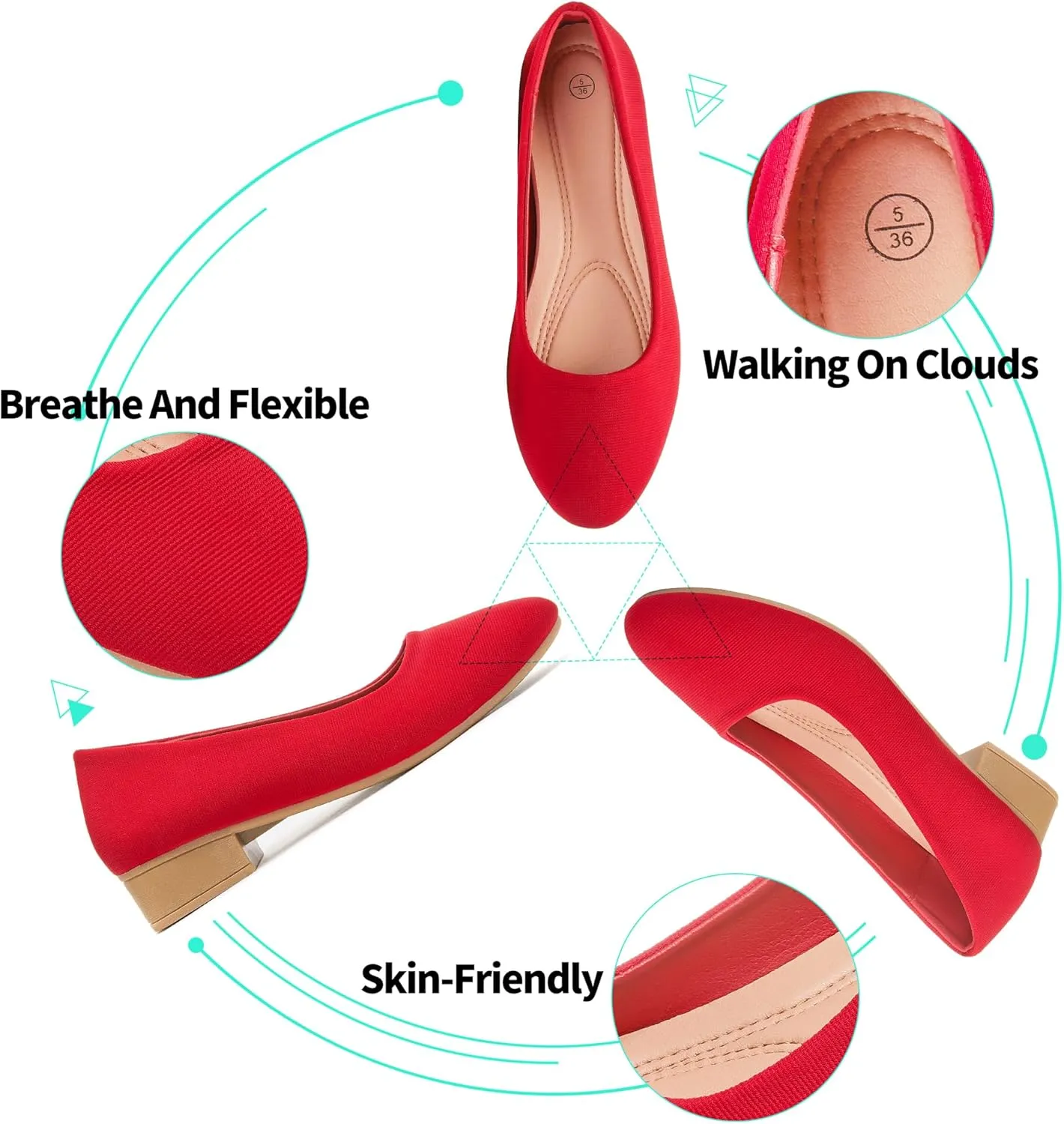ALTOCIS Women’s Low Block Chunky Heels Pumps Ladies Elegant Closed Round Toe Pumps Shoes Low Platform Office Pumps Shoes