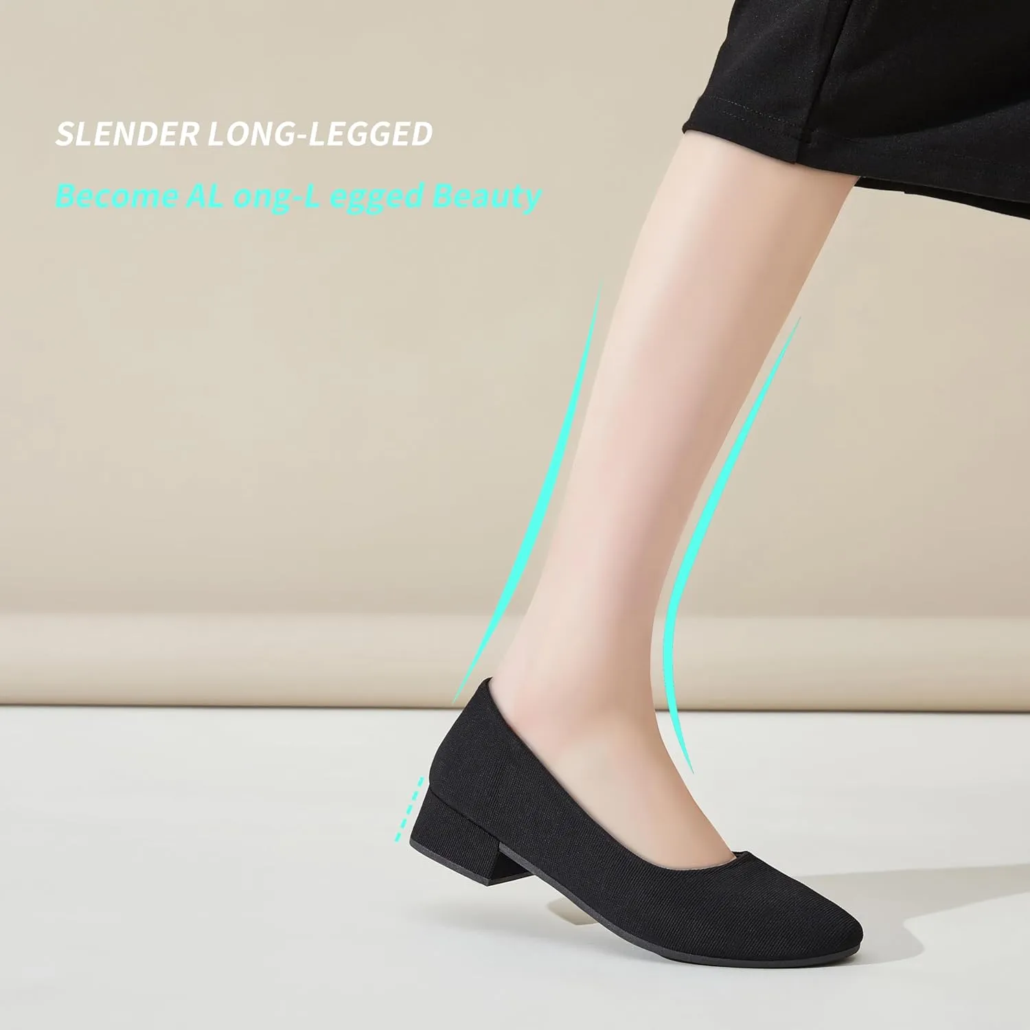 ALTOCIS Women’s Low Block Chunky Heels Pumps Ladies Elegant Closed Round Toe Pumps Shoes Low Platform Office Pumps Shoes