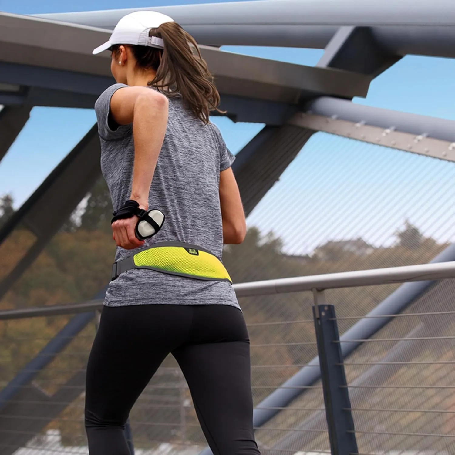 Amphipod AirFlow Lite Waistpack, Minimalist Runners Storage Fanny Waist Pack for Running, Jogging & Walking, Men & Women - Black - L