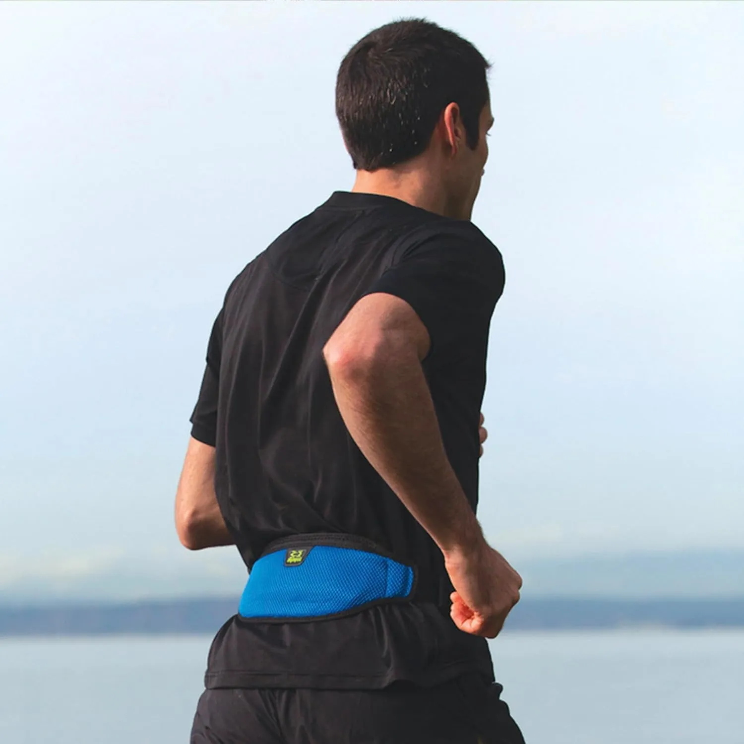 Amphipod AirFlow Lite Waistpack, Minimalist Runners Storage Fanny Waist Pack for Running, Jogging & Walking, Men & Women - Black - L