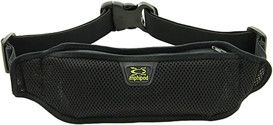 Amphipod AirFlow Lite Waistpack, Minimalist Runners Storage Fanny Waist Pack for Running, Jogging & Walking, Men & Women - Black - L