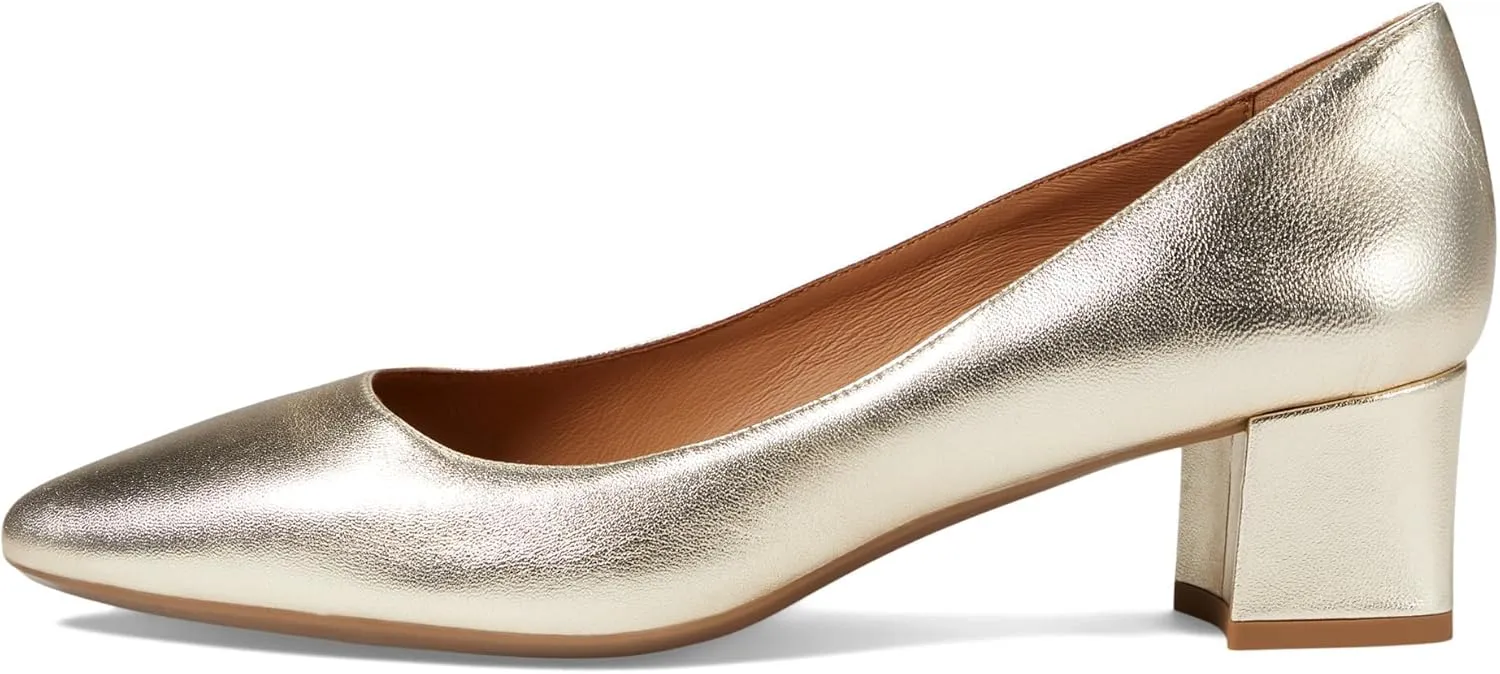 Aquatalia Pasha Metallic Leather Pumps for Women - Waterproof - Stain Resistant - Lightly Cushioned Footbed