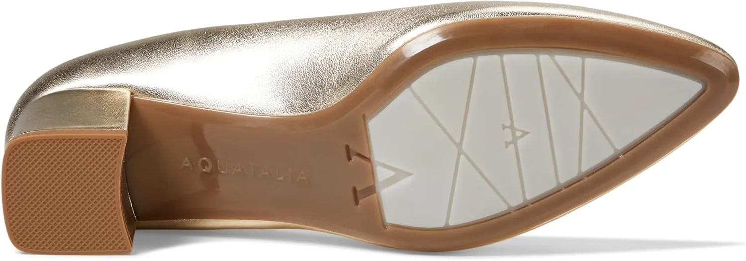 Aquatalia Pasha Metallic Leather Pumps for Women - Waterproof - Stain Resistant - Lightly Cushioned Footbed