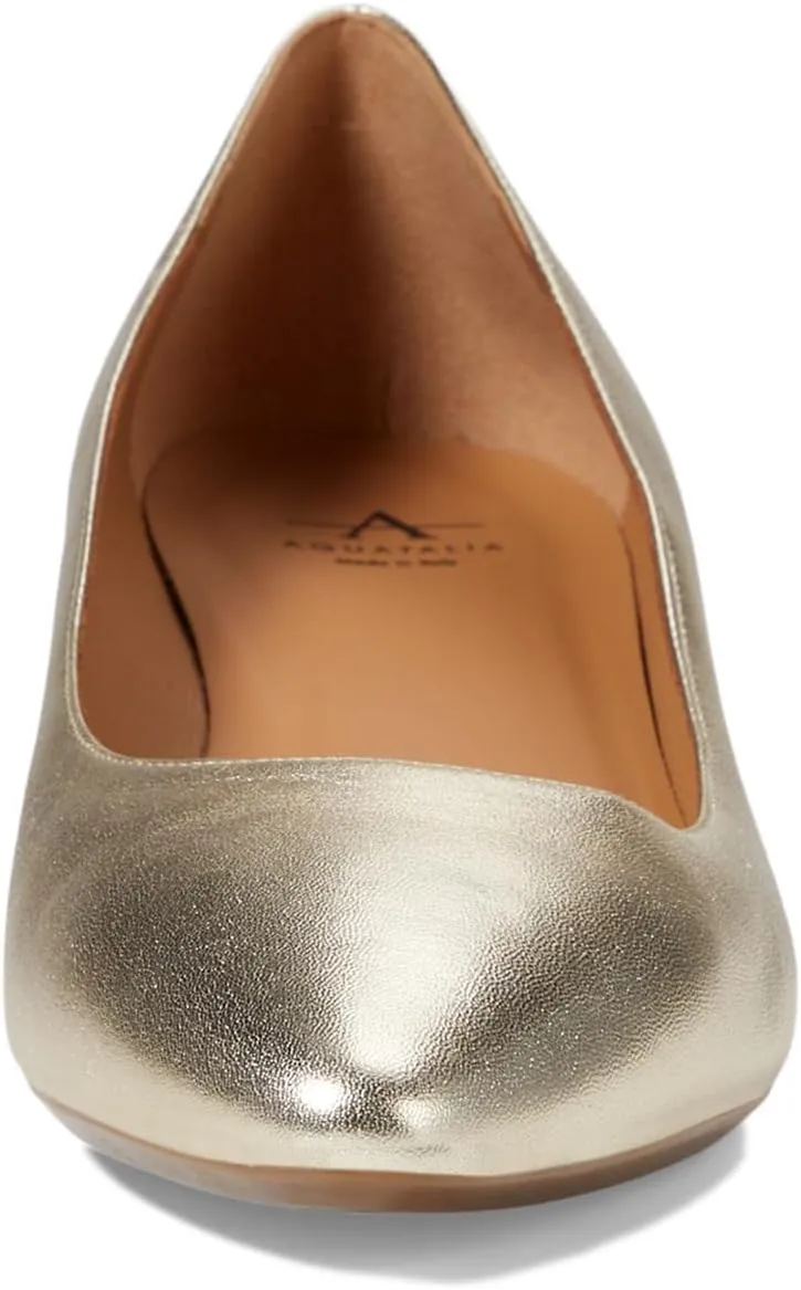 Aquatalia Pasha Metallic Leather Pumps for Women - Waterproof - Stain Resistant - Lightly Cushioned Footbed