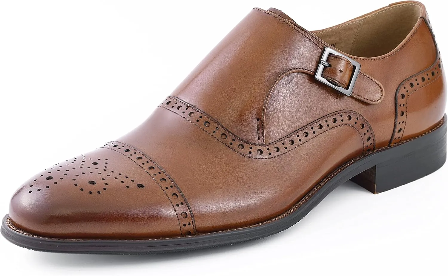 Asher Green AG1101 - Men's Dress Shoes, Formal Men's Shoes - Genuine Calf Leather Double Monk Strap