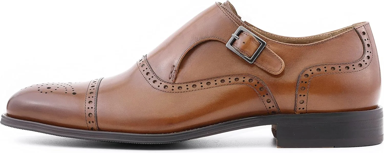 Asher Green AG1101 - Men's Dress Shoes, Formal Men's Shoes - Genuine Calf Leather Double Monk Strap