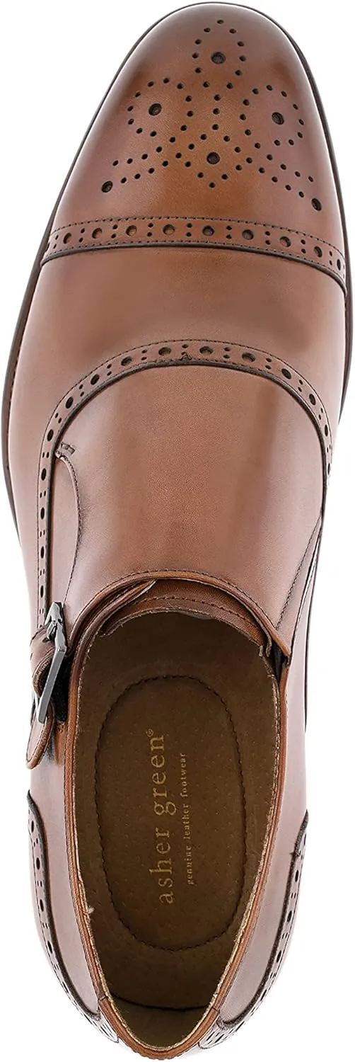 Asher Green AG1101 - Men's Dress Shoes, Formal Men's Shoes - Genuine Calf Leather Double Monk Strap