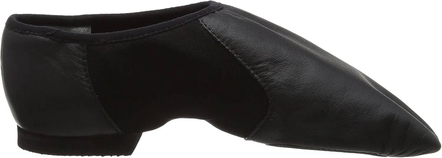 Bloch Women's Neo-Flex Slip-On Leather Jazz Shoes Neoprene Slip-On Split Sole with EVA Forefoot and Heel Pads, High Durability, Superior Fit, Flexibility, Step Dancing
