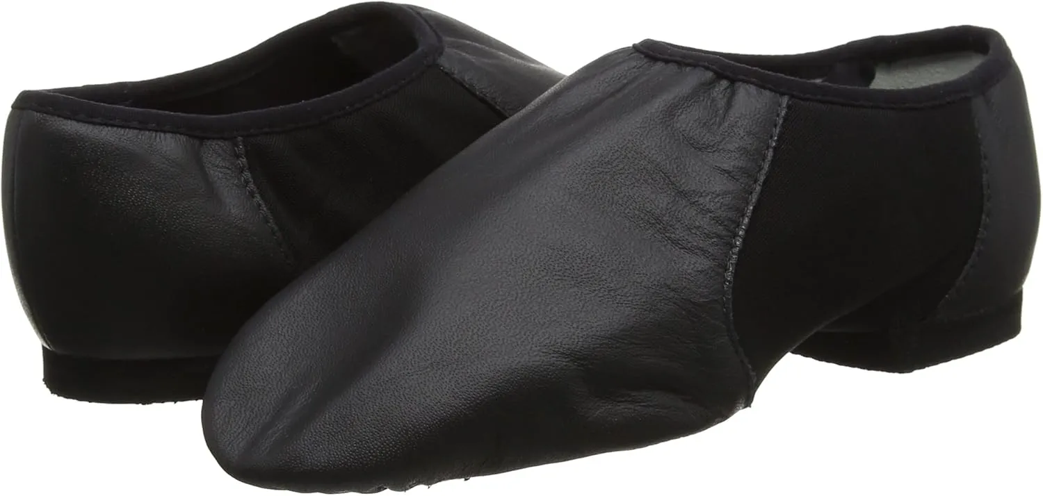 Bloch Women's Neo-Flex Slip-On Leather Jazz Shoes Neoprene Slip-On Split Sole with EVA Forefoot and Heel Pads, High Durability, Superior Fit, Flexibility, Step Dancing