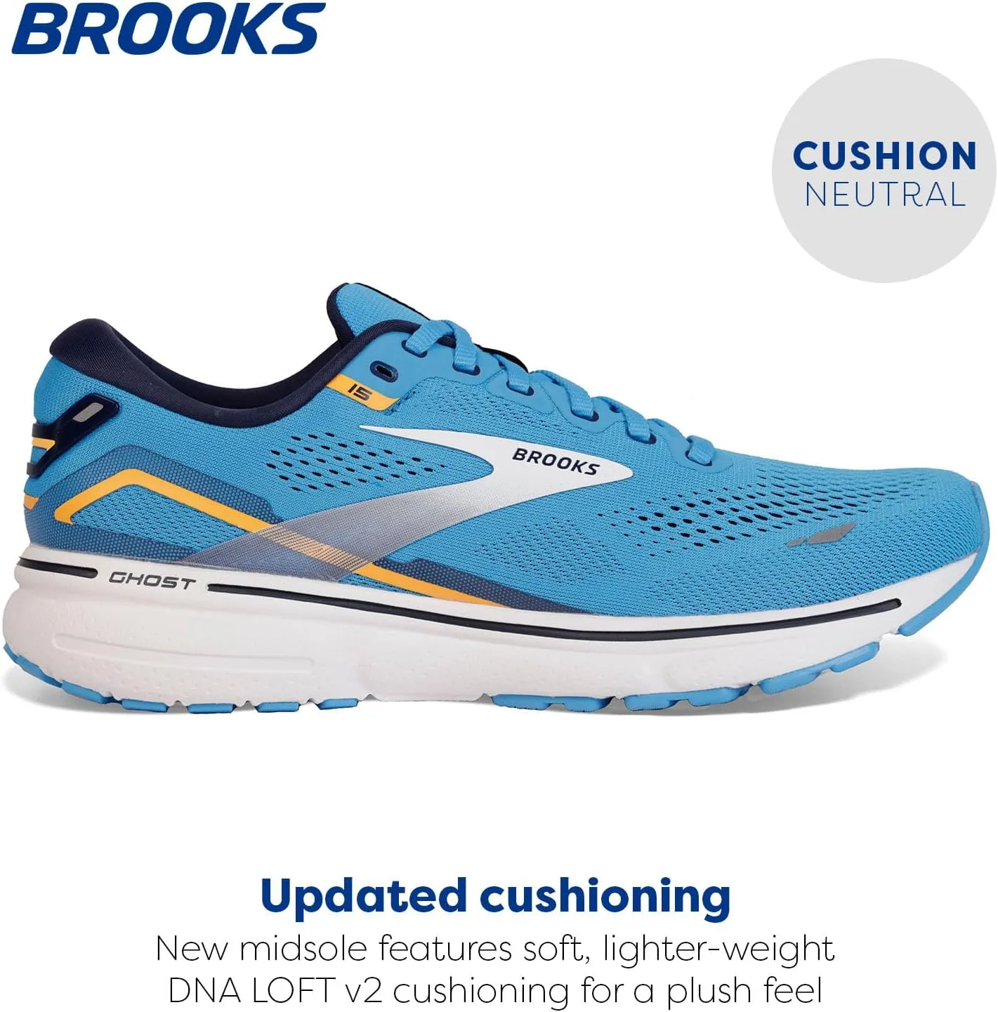 Brooks Men's Ghost 15 Neutral Running Shoe