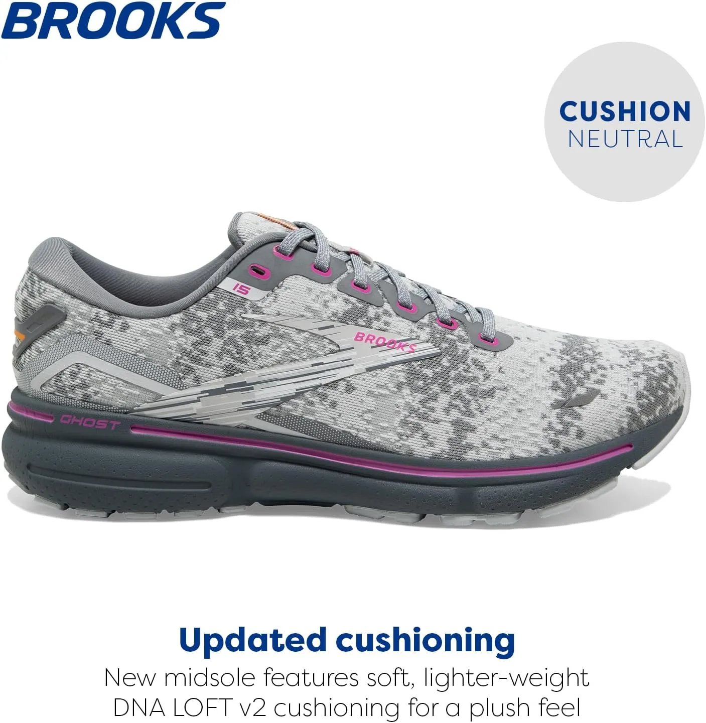 Brooks Men's Ghost 15 Neutral Running Shoe