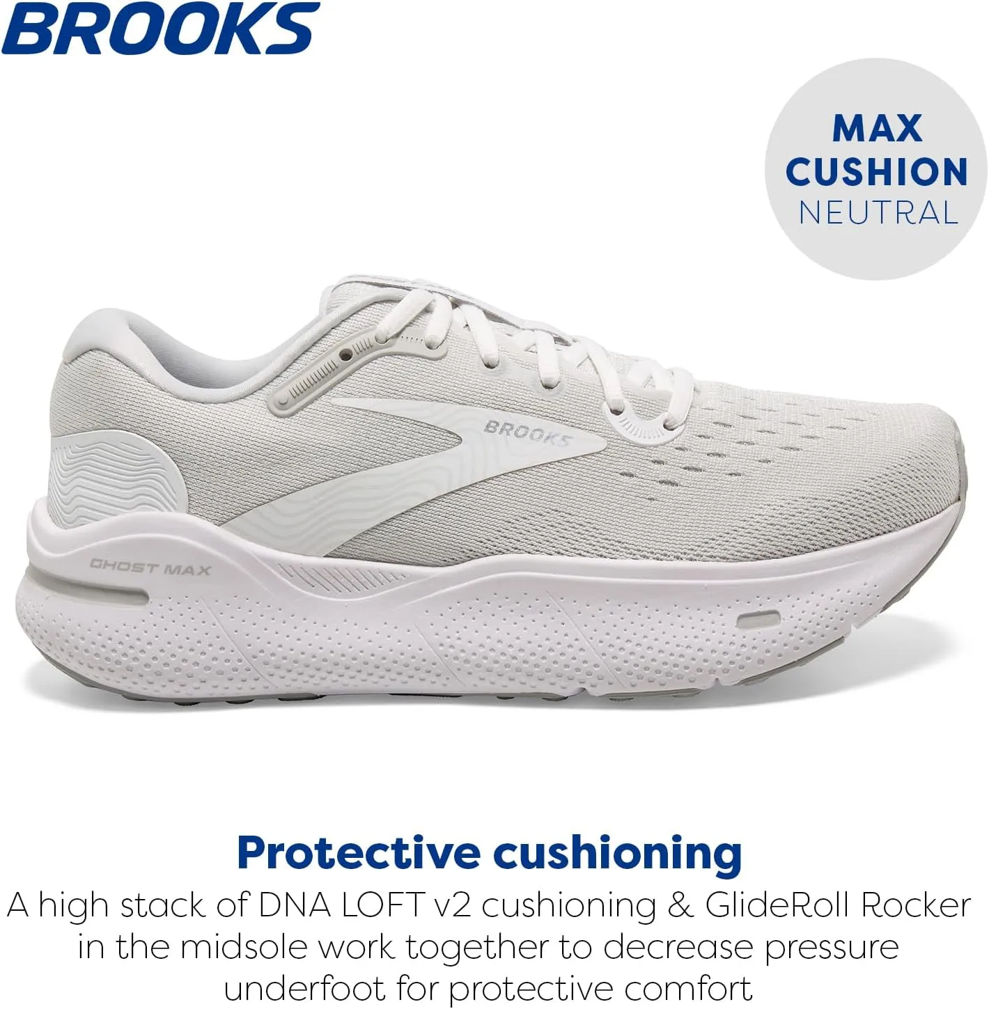 Brooks Men’s Ghost Max Cushion Neutral Running & Walking Shoe