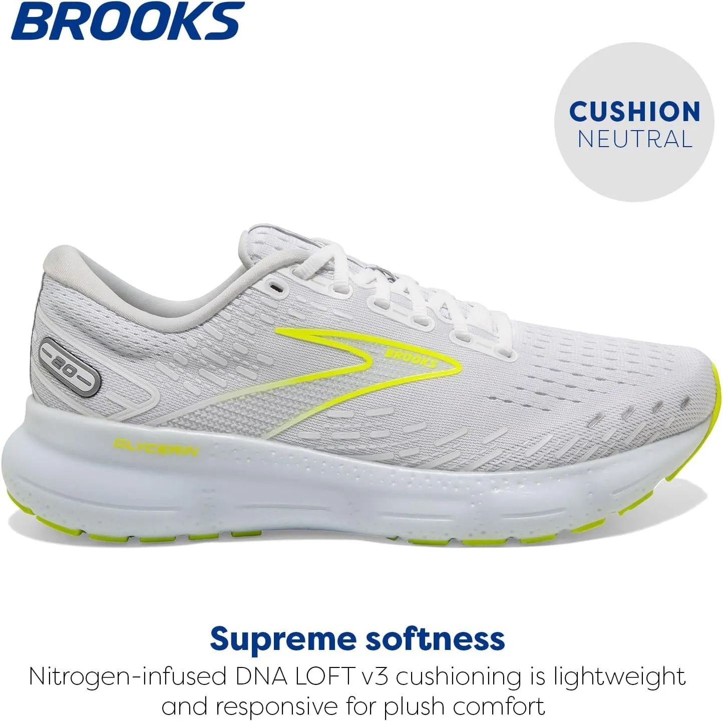 Brooks Men's Glycerin 20 Neutral Running Shoe