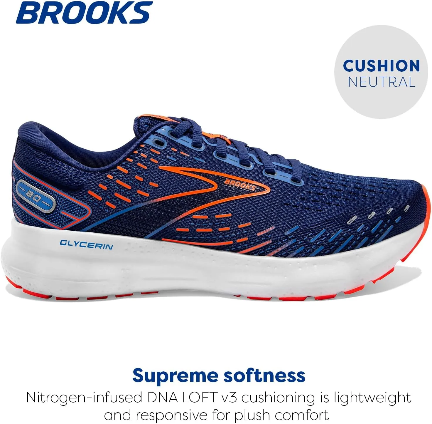 Brooks Men's Glycerin 20 Neutral Running Shoe