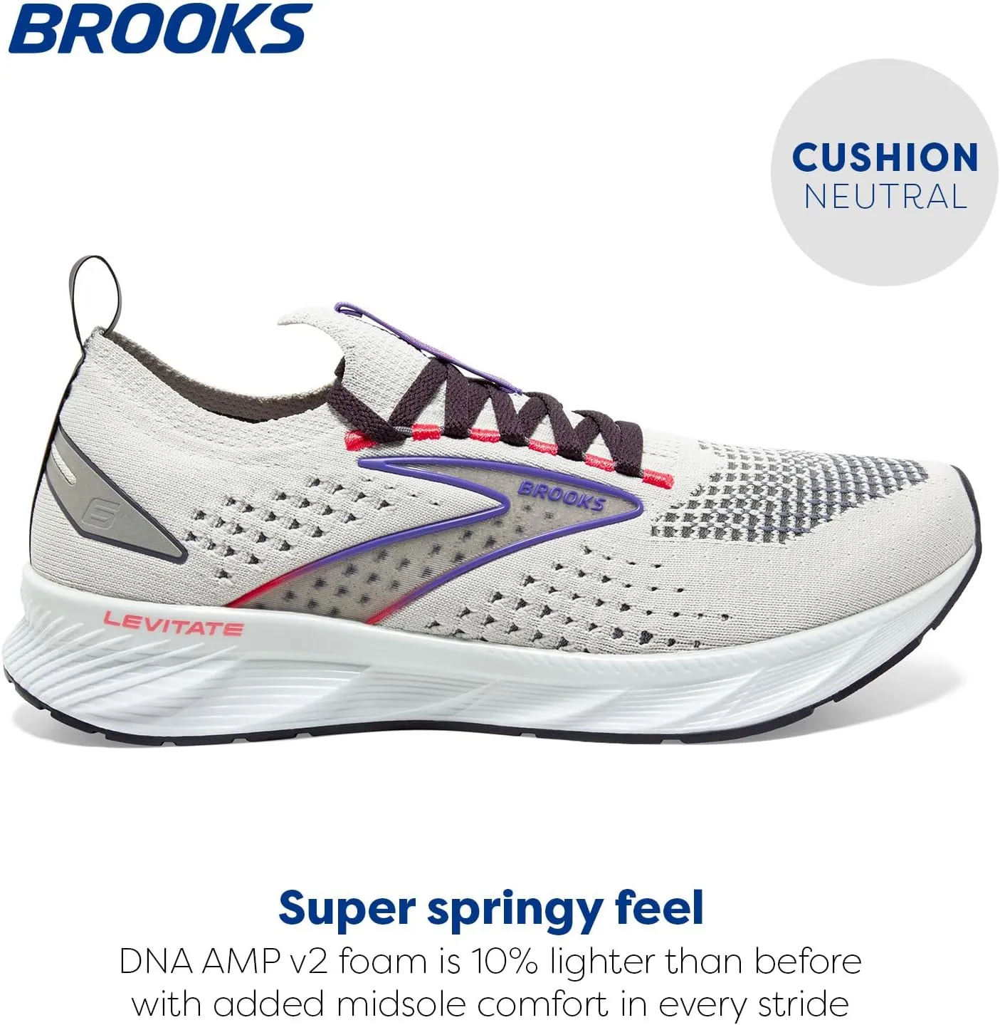 Brooks Men’s Levitate Stealthfit 6 Neutral Running Shoe