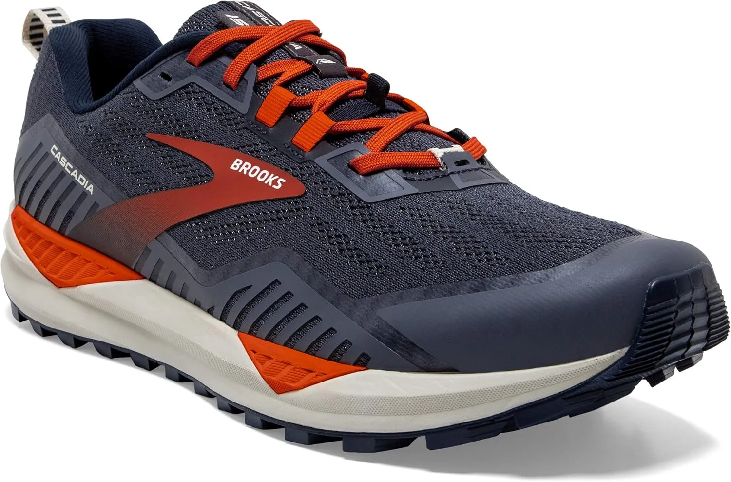 Brooks Men's Low-Top Running Shoe, Navy Orange Pelican, 8