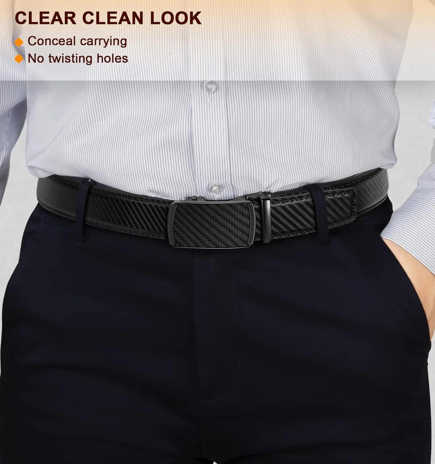 BULLIANT Men's Belt,Slide Ratchet Belt For Gift Men Dress Pant Shirt Oxfords,Trim To Fit