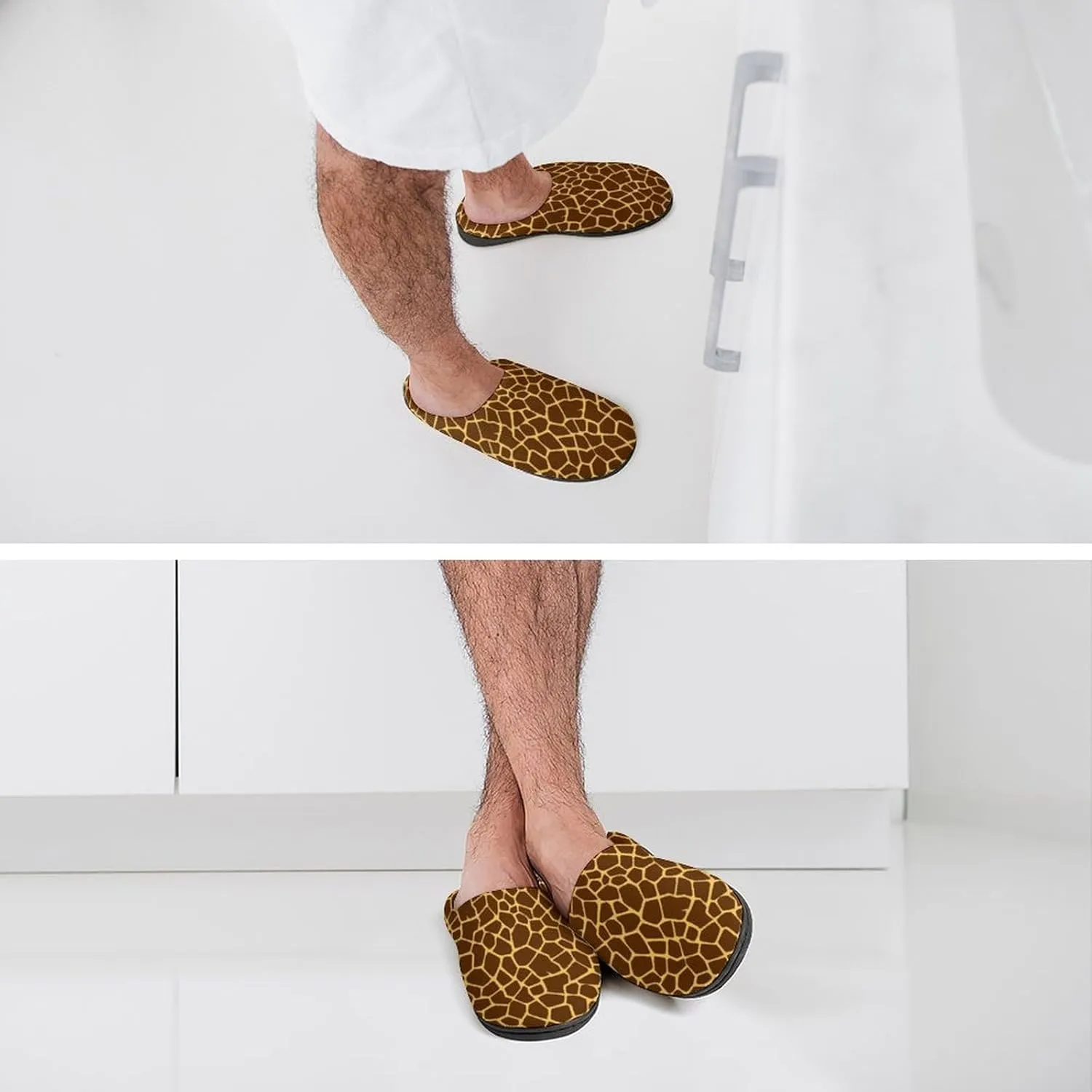 Christmas Slippers For Women Men Cotton House Slippers Hard Sole Comfy Clog Slippers Warm Slip-On Shoes Indoor Outdoor