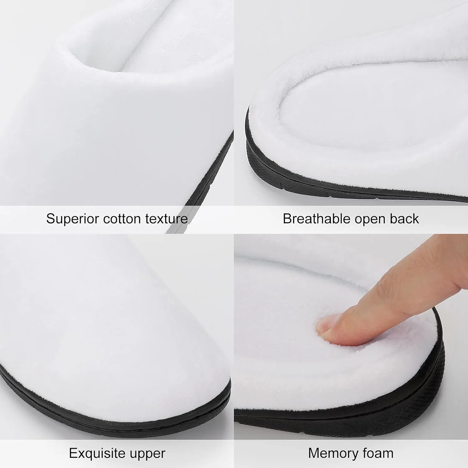 Christmas Slippers For Women Men Cotton House Slippers Hard Sole Comfy Clog Slippers Warm Slip-On Shoes Indoor Outdoor
