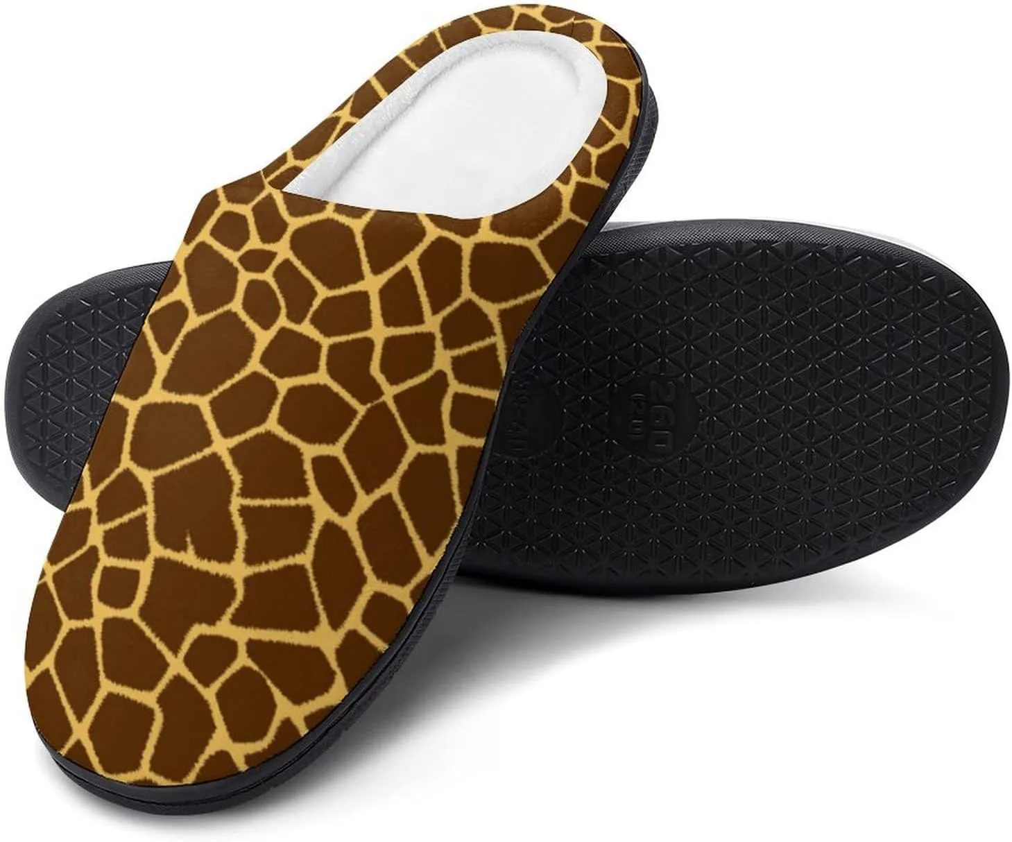 Christmas Slippers For Women Men Cotton House Slippers Hard Sole Comfy Clog Slippers Warm Slip-On Shoes Indoor Outdoor