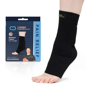 Copper Compression Plantar Fasciitis Sock Brace – Arch & Heel Support for Foot Pain, Achilles Tendonitis & Heel Spurs – Silicone Pads for Cushioning, Relief, & Recovery – for Men & Women - L/XL