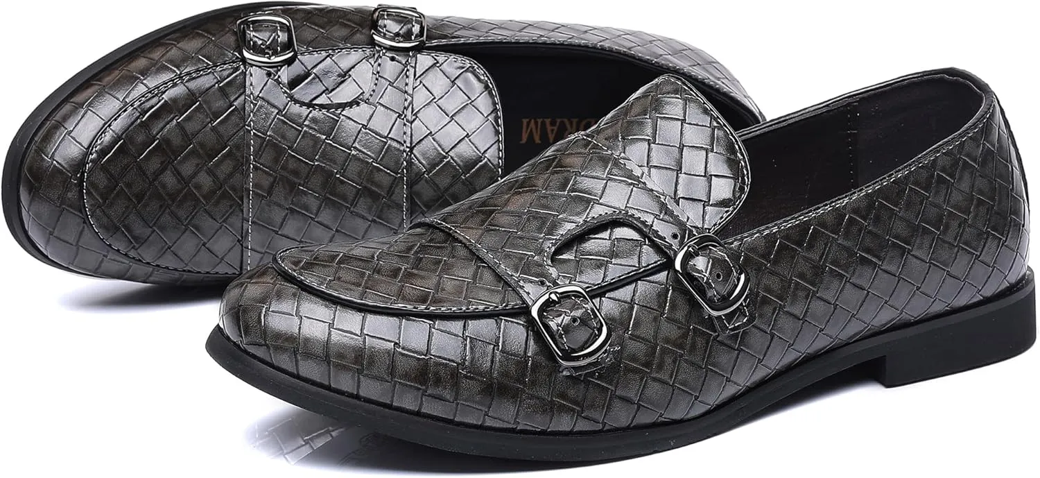 COSIDRAM Men's Dress Shoes Oxfords Slip on Classic Modern Formal Leather Shoes Casual Loafers
