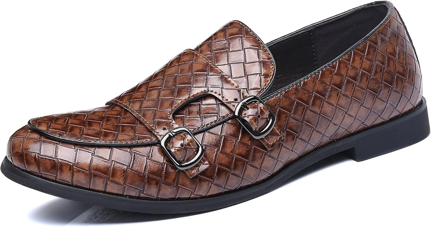 COSIDRAM Men's Dress Shoes Oxfords Slip on Classic Modern Formal Leather Shoes Casual Loafers