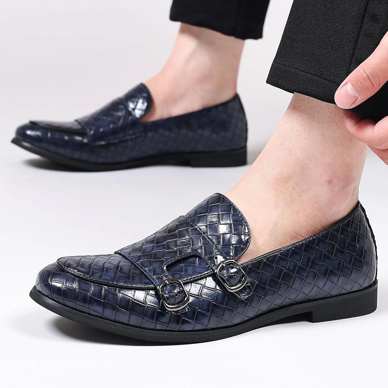 COSIDRAM Men's Dress Shoes Oxfords Slip on Classic Modern Formal Leather Shoes Casual Loafers