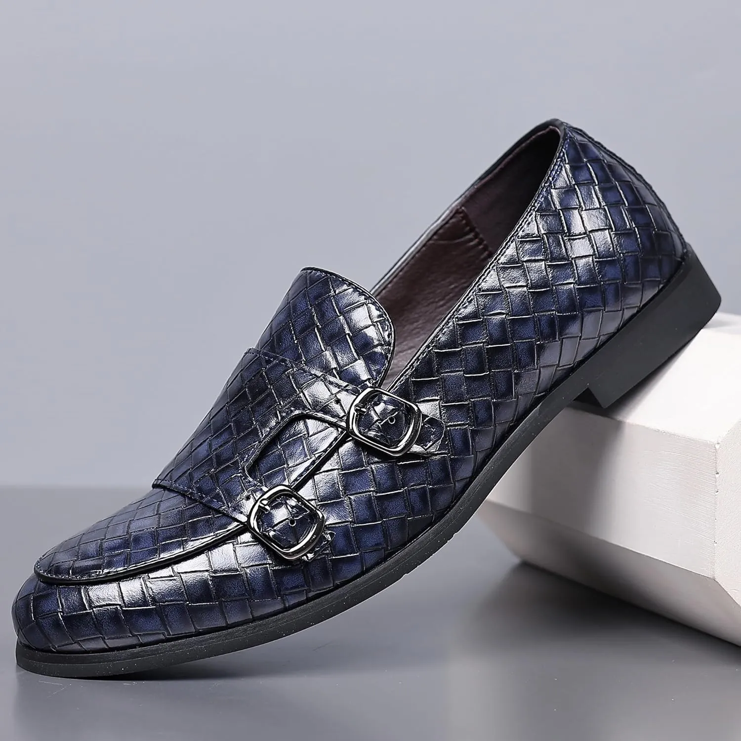 COSIDRAM Men's Dress Shoes Oxfords Slip on Classic Modern Formal Leather Shoes Casual Loafers