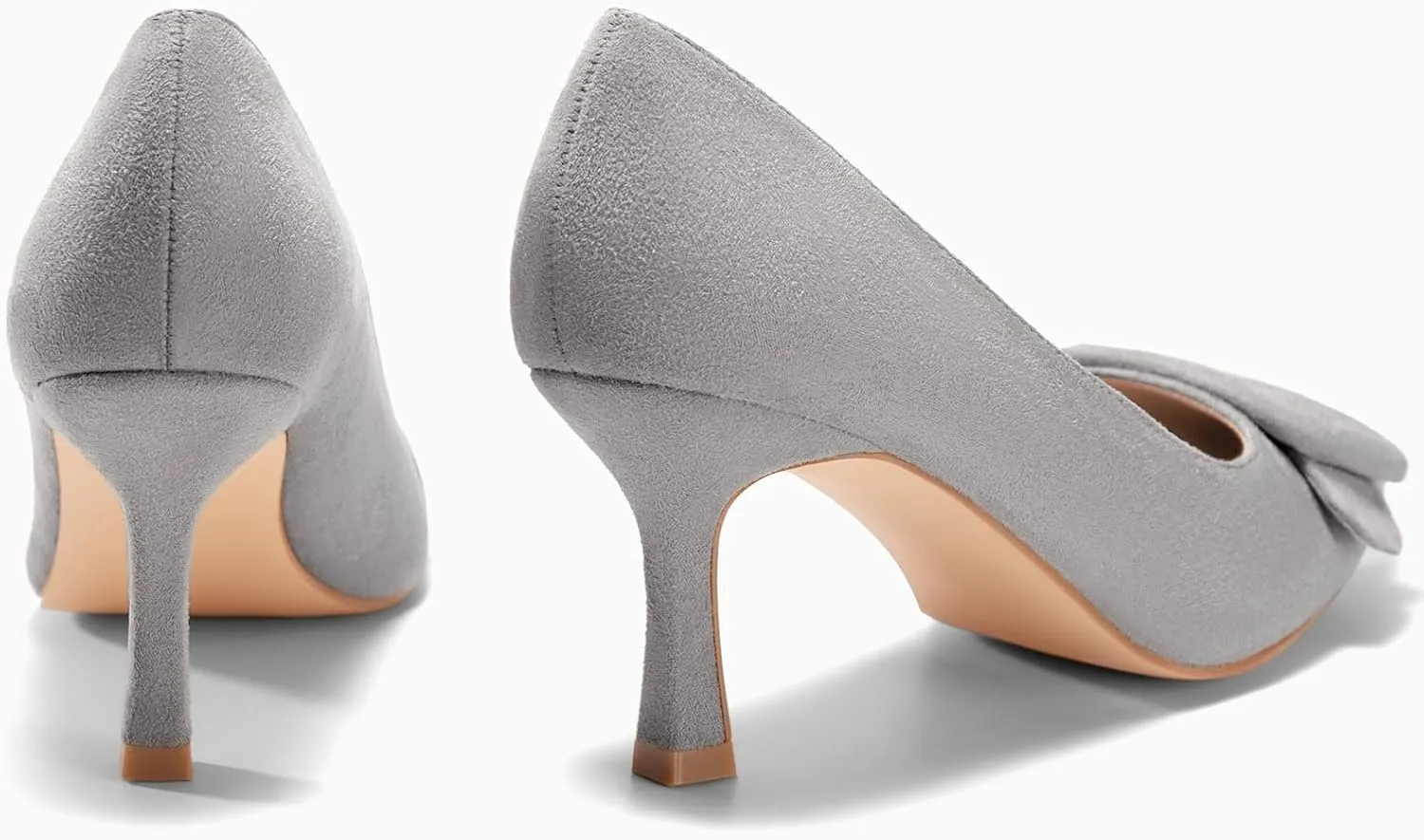 Coutgo Women's Closed Pointed Toe Pumps Stiletto High Heels Wedding Party Dress Shoes
