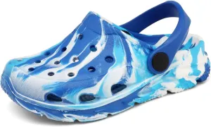 Cubufly Toddler Kids Clogs Garden Shoes for Boys Girls Marbled Tie Dye Water Shoes Slip on Sandals