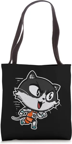 Cute Kawaii Cat Running Run Runner Jogger Cat Lover Tote Bag