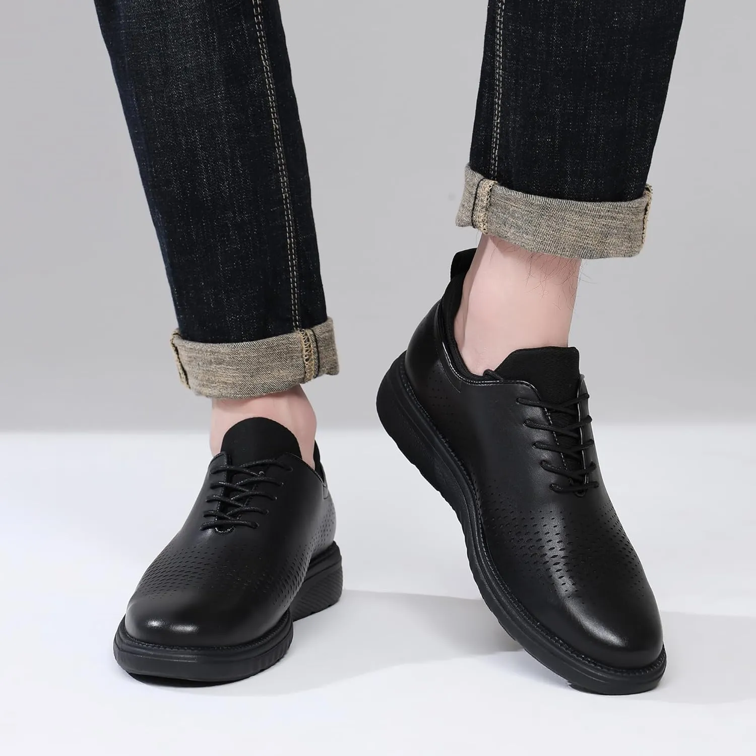 DECARSDZ Men's Fashion Casual Dress Shoe Wingtip Oxfords Shoes