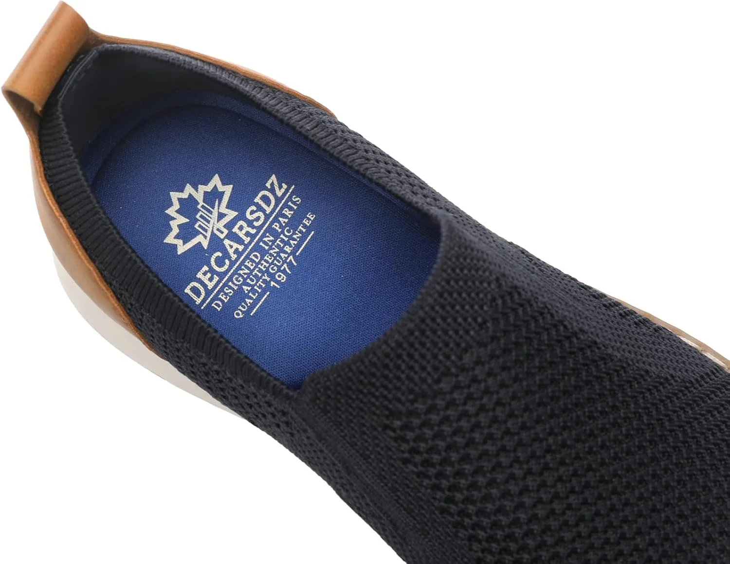DECARSDZ Men's Loafers Casual Slip On Shoes Knit Mesh Fabric Shoe C021