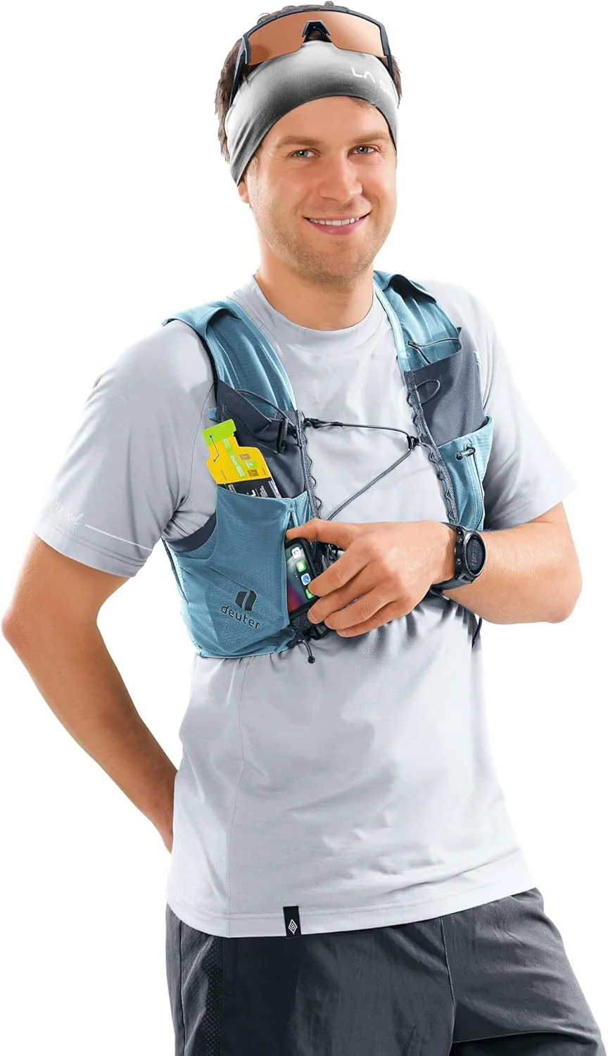 Deuter, Traick Hiking Backpack 9M Breathable Elastic Fabric Hydration System, Blue