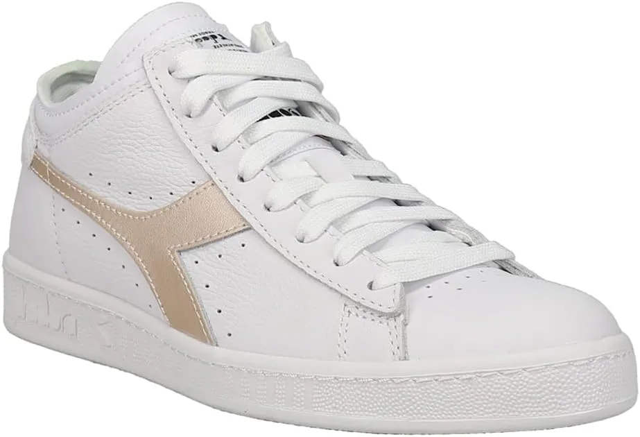 Diadora Mens Game Row Cut Metal Lace Up Sneakers Shoes Casual - Beige, White