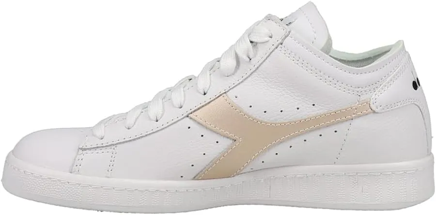 Diadora Mens Game Row Cut Metal Lace Up Sneakers Shoes Casual - Beige, White