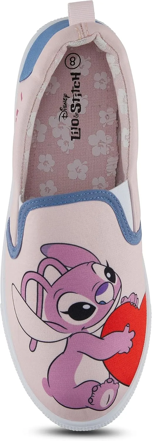 Disney Ladies Lilo and Stitch Shoes - Ladies Classic Lilo and Stitch Slip On Sneakers Lilo and Stitch Canvas Slip On Sneakers
