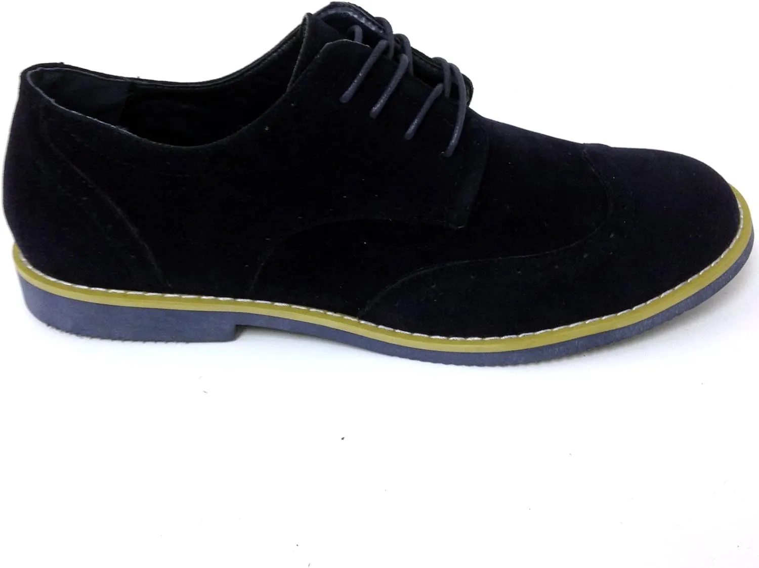 DK2S Men's Dress Suede Wingtip Classic Brogue Lace Up Leather Lined Oxfords Casual Shoes