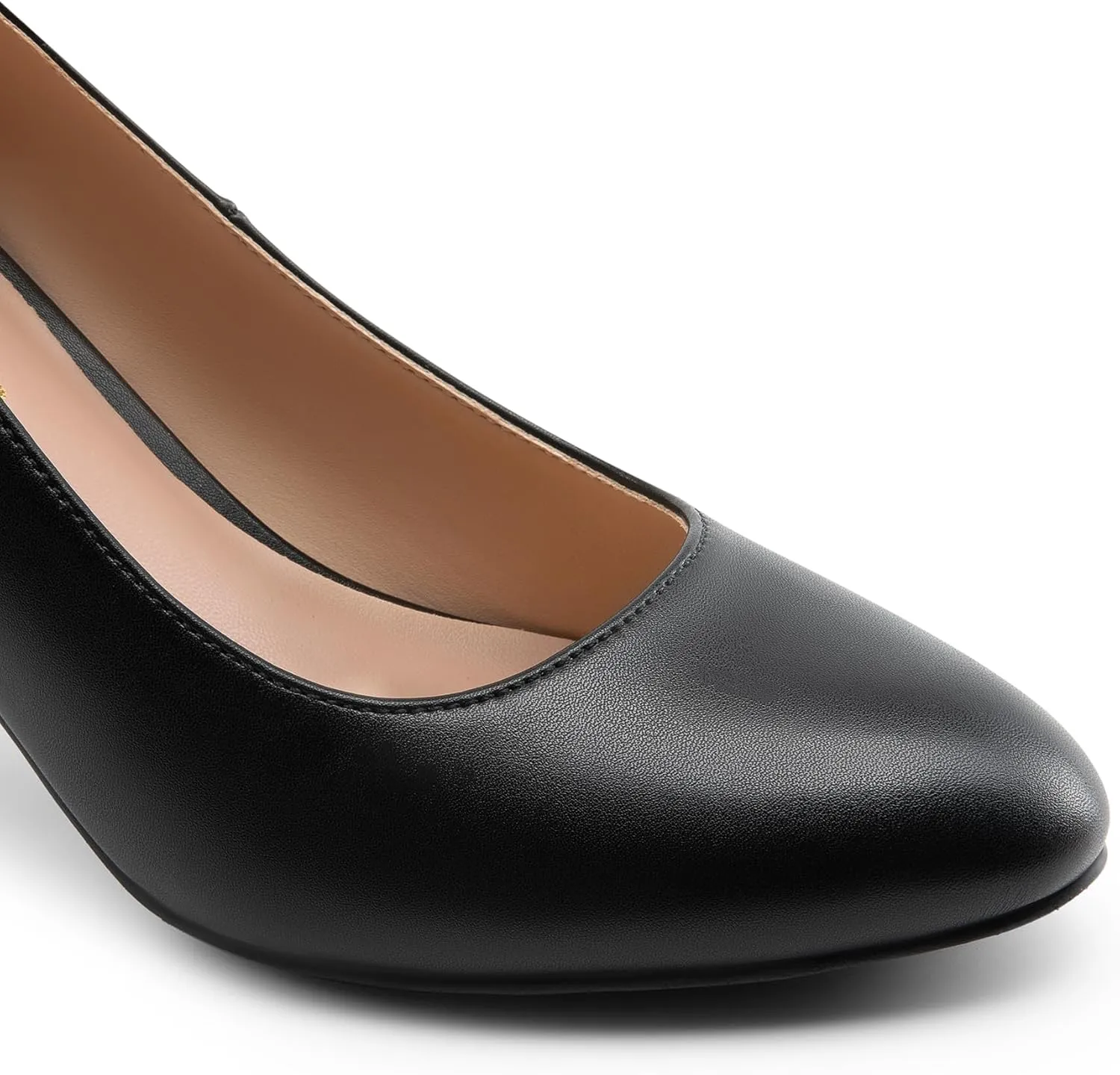 DREAM PAIRS Women's Block Heels Closed Toe High Chunky Rounded Toe Pumps Comfortable Slip On Work Shoes