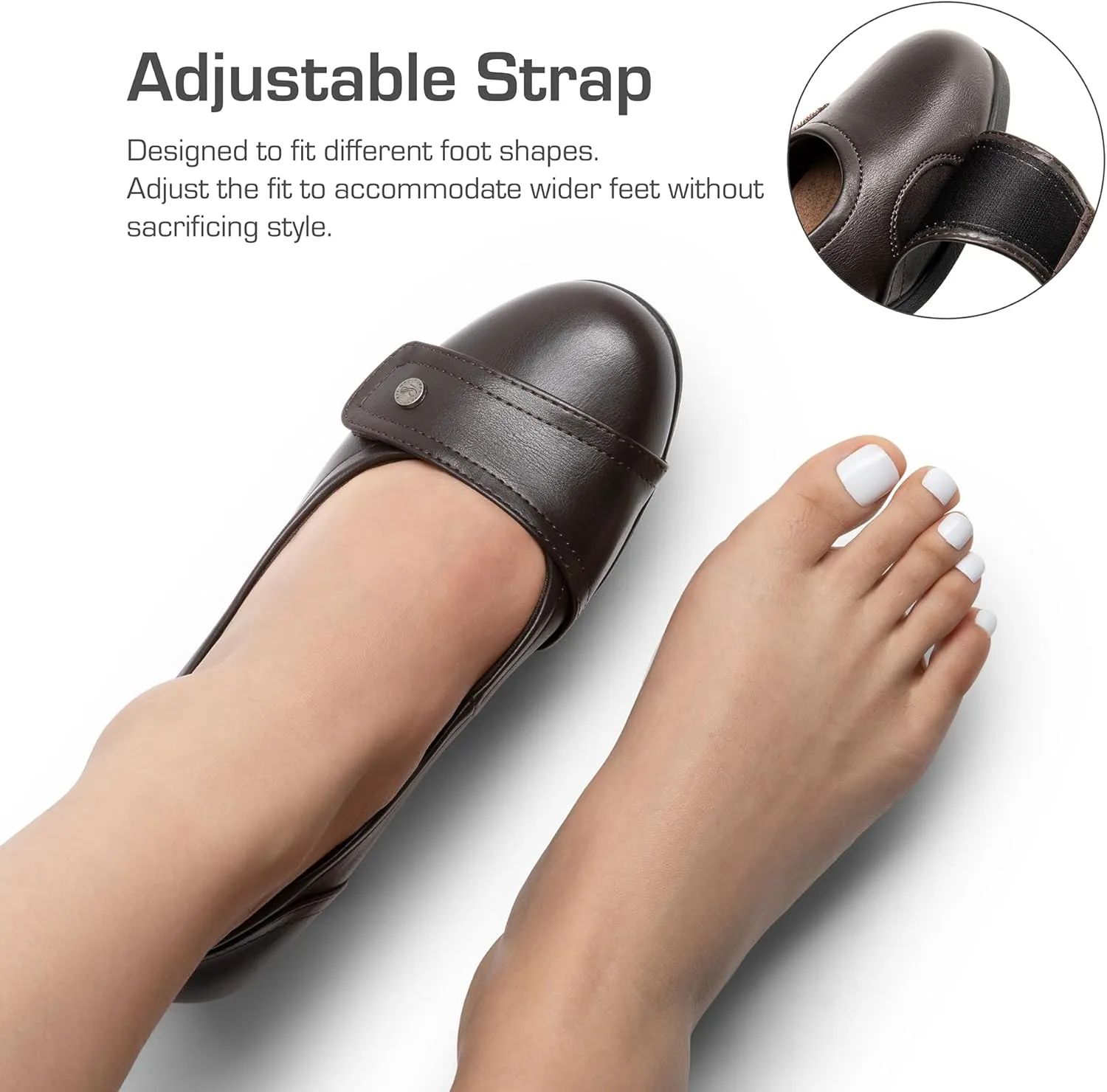DREAM PAIRS Women's Chunky Comfortable Closed Toe Low Block Heels Work Round Toe Dress Wedding Adjustable Slip On Pumps Shoes